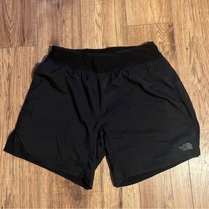 North face black athletic shorts